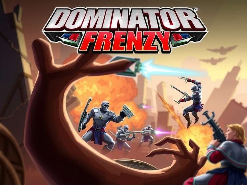 Dominator Frenzy Game Banner Showcasing Intense Battle Scene